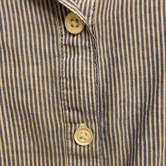 Blue and white striped blouse from J. Crew. Size S. - Picture 4 of 4